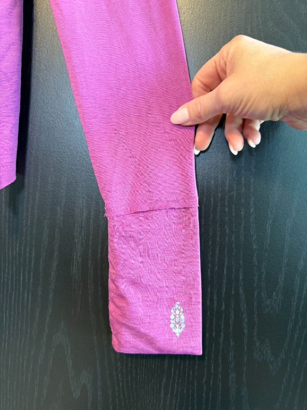 Free People Movement Tempo Long Sleeve Magenta Top Medium Tiered Athleticwear - Picture 5 of 9